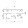 Hooklock Plain Knob Standard Arm - Image 2