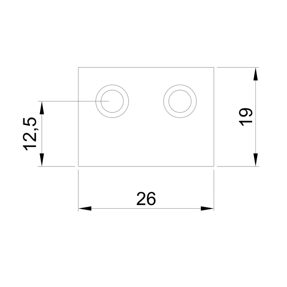 Square Strike Plate (Pair) - Image 2