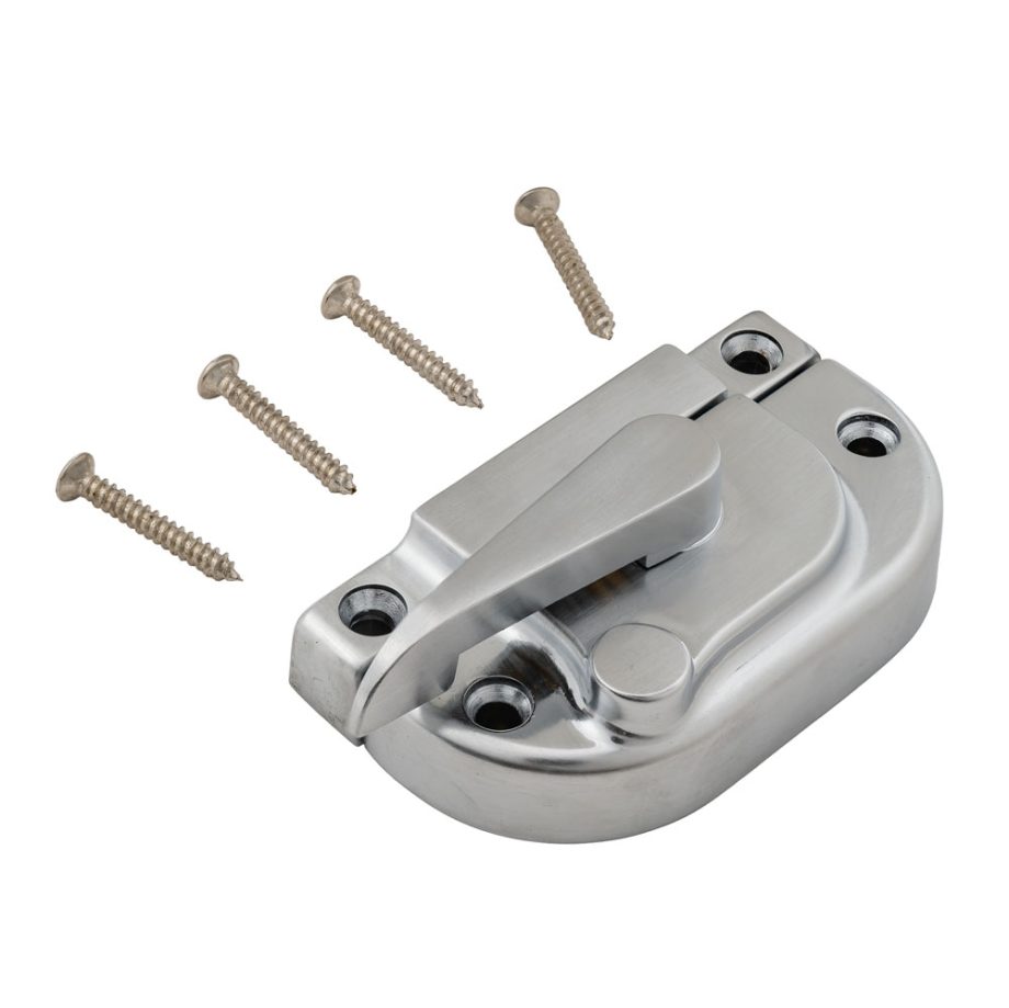 Securifitch Fastener Satin Chrome Right-Hand Non-Locking