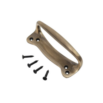 Traditional Ornate Sash Handle (Small) - Antique Brass
