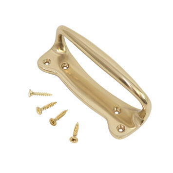 Traditional Ornate Sash Handle (Large) - Lacquered Brass