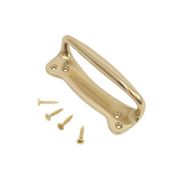 Traditional Ornate Sash Handle (Small) - Lacquered Brass