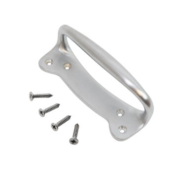 Traditional Ornate Sash Handle (Large) - Satin Chrome