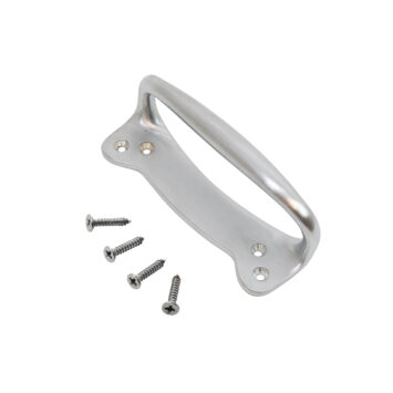 Traditional Ornate Sash Handle (Small) - Satin Chrome